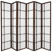 6 Panel Cross Room Divider Screen